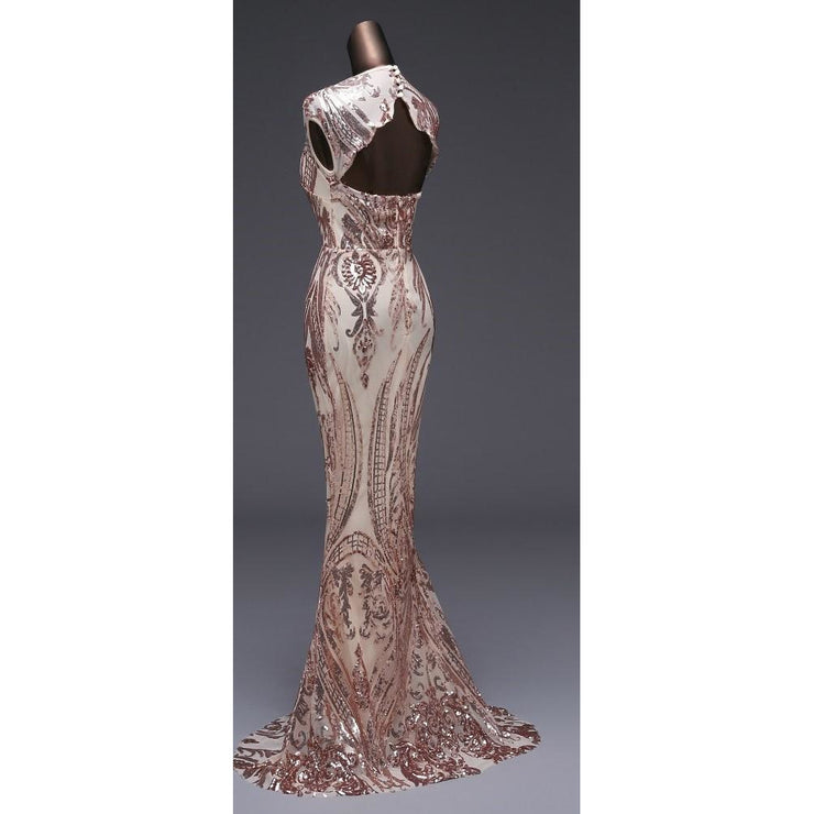 Shop 1920s Dresses - Art Deco Sequin Maxi Dress | BABEYOND